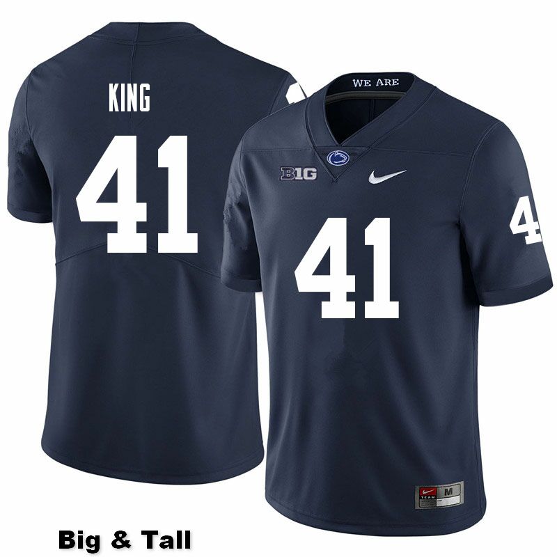 NCAA Nike Men's Penn State Nittany Lions Kobe King #41 College Football Authentic Big & Tall Navy Stitched Jersey QXA8798KP